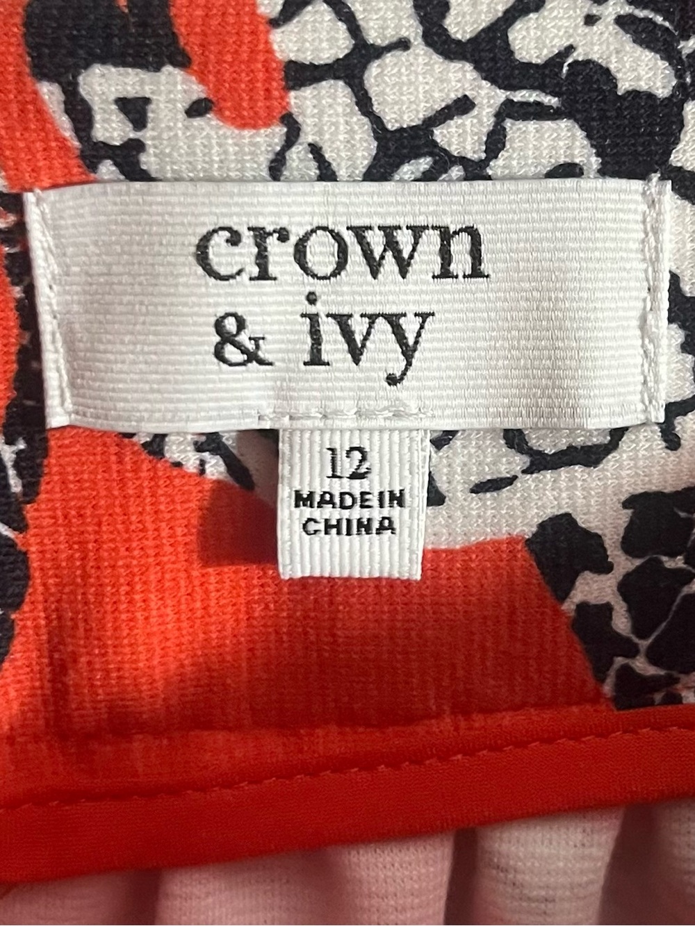 Women's Orange Floral Print Skirt Size 12 A-Line - Picture 3 of 4